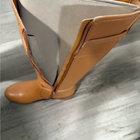 abandoning Tan Leather Knee-High Boots - Picture 8 of 8